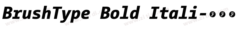 BrushType Bold Itali字体转换